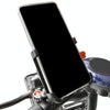 PROMEND Aluminum Alloy Cell Phone Holder Adjustable Angle Rotating Motorcycle Navigation Support, Style: SJJ-299B Handlebar Stand Silver