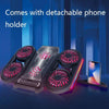 NUOXI Q6 RGB Lighting Effect Laptop Radiator with Phone Holder(Red)