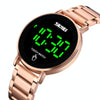 SKMEI 1550 Simple and Stylish LED Touch Screen Men  Watch Waterproof Stainless Steel With Electronic Watch(Rose Gold)