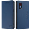 For Samsung Galaxy XCover 5 RC01 Dual-Folded Magnetic Suction RFID Leather Phone Case(Dark Blue)