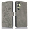 For Samsung Galaxy A15 4G Dreamy Butterfly Love Flower Embossed Leather Phone Case(Grey)