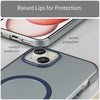 For iPhone 15 Plus MagSafe Frosted Translucent TPU + PC Full Coverage Phone Case(Dark Blue)