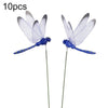 10pcs Simulation Plug Rod Magnetic Dragonfly Home Wall Garden Decoration(Blue)