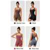 Sports Tight Hip-Lifting Yoga Bodysuit With Chest Pad, Size: XL(Blue Gray)