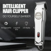 Retro Oil Head Electric Pusher Strong Power Electric Fader LCD Digital Display Rechargeable Hair Clipper(US Plug)
