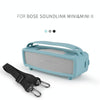 For Bose SoundLink Mini 1/2 Speaker Silicone Cover With Shoulder Strap Carrying Case(Blue)