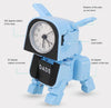 Mini Manual Child Deformation Alarm Clock Robot Toy (White)