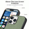For iPhone 12 Twill Fabric Leather Skin Back Phone Case(Green)