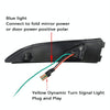 1 Pair For Ford Fiesta 2008-2017 Car Dynamic LED Turn Signal Light Rearview Mirror Flasher Water Blinker (Transparent Black)