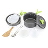 Aotu AT6385 Outdoor Camping Tableware Pots Cookwear Set for 1-2 Person(Green)