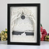 3D Paper Carving Lamp Couple Light Shadow Paper Carved Night Light(Random Frame Color Delivery)