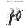 Bicycle Aluminum Alloy Bottle Cage Conversion Seat Fixed Adjustable Bottle Cage(Red)