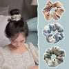 10 PCS Ball Head Ponytail Plaid Large Intestine Hair Tie(Orange)