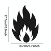 2pcs /Set Acrylic Flame Mirror Stereo Wall Stickers Home Decoration Soft Mirror(Silver)