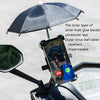 CYCLINGBOX Bicycle Mobile Phone Bracket With Parasol Rider Mobile Phone Frame, Style: Handlebar Installation (Red)