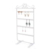 Earrings Necklace Jewelry Stand Holder Display Rack(White)