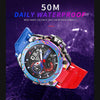 SMAEL 8060 Waterproof Sports Alloy Men Watch Luminous Display HD Mirror Watch(Black Gold)