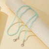 Drop-Shaped Beaded Crystal Mask Anti-Lost Lanyard Fashion Glasses Chain(Light Blue)