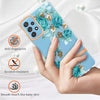 For Samsung Galaxy A52 5G / 4G Flowers and Plants Series IMD TPU Phone Case(Blue Rose)