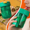 300ml Mini Children Water Mug Leakage-proof Student Plastic Portable Straw Cup(White)