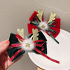 Christmas Gold Velvet Headdress Duckbill Clip, Color: LD009 Elk