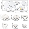 6pcs /Set Acrylic Elephant Mirror Stereo Wall Stickers Home Decoration Soft Mirror(Black)