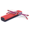 TR90 Seniors Clear Glasses With Portable Case Lightweight Presbyopic Glasses, Degree: +1.50(Red)