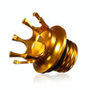 Motorcycle CNC Aluminum Alloy Crown Fuel Tank Cap Suitable For Harley 883 / XL / 1200 / 48 / 72(Golden)