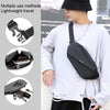 HAOSHUAI 1100-20 Men Waist Bag Outdoor Running Mobile Phone Bag(Dark Blue)