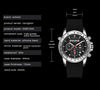 OCHSTIN 6125A Multi Function Chronograph Men  Sports Silicone Quartz Waterproof Men  Watch( Silver)