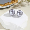 E2208-3 Gray Pearl Stud Earrings Jewelry