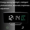 7816 Curved Screen LED Temperature / Humidity Display Multifunctional Clock(Green)