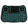 MT08 2.4GHz Mini Wireless Air Mouse QWERTY Keyboard with Colorful Backlight & Touchpad & Multimedia Control for PC, TV(Black)