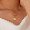 OPK GX2425 Stainless Steel Round Heart Pendant Temperament Collarbone Chain