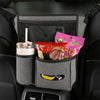 Car Center Console Hanging Bag Sheepskin Leather Storage Bag(Brown)
