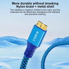 USB 3.0 Male To Micro USB 3.0 Male Braided Cable, Length:0.6m(Blue)