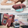 For Samsung Galaxy S25 5G CaseMe C30 Card Slots Zipper Wallet Leather Phone Case(Red)