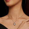 Sterling Silver Plated Plated Waterdrop Moissanite Necklace