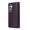 For Samsung Galaxy A55 Nine-card Slots Zipper Wallet Bag Leather Phone Case(Dark Purple)