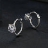 S925 Sterling Silver Platinum-Plated Moissanite Ear Clip Earrings(MSE064)