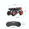 HT01 Automatic Rebound Four-Wheel Silent Abdominal Wheel Exercise Fitness Equipment, Specification:with Kneeling Pad + Brake Pads