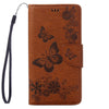 For  iPhone 8 & 7   Pressed Flowers Butterfly Pattern Horizontal Flip Leather Case with Holder & Card Slots & Wallet(Brown)