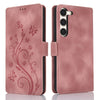 For Samsung Galaxy S23+ 5G Dreamy Butterfly Love Flower Embossed Leather Phone Case(Rose Gold)