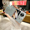 For vivo X Flip Transparent Edge PC Folding Phone Case(Feather Yarn)
