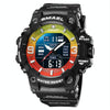 SMAEL 8049 Waterproof Sports Watch Men Multi-function Night Light Electronic Watch(Black Red Green)