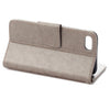 For  iPhone 8 & 7  Pressed Flowers Horizontal Flip Leather Case with Holder & Card Slots & Wallet(Grey)