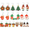 Christmas Element Cartoon Decoration Earrings Shiny Earrings, Spec: Snowman
