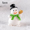 5pcs Christmas Decoration Accessories Micro Landscape Christmas Gift Resin Small Ornament, Style: Christmas Snowman No.8