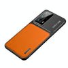 For Huawei P40 Frosted Metal + Leather Texture Protective Case (Orange)