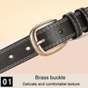 Dandali Ladies Pin Buckle Treadle Belt Versatile Jeans Waistband, Length: 110cm(Brown)